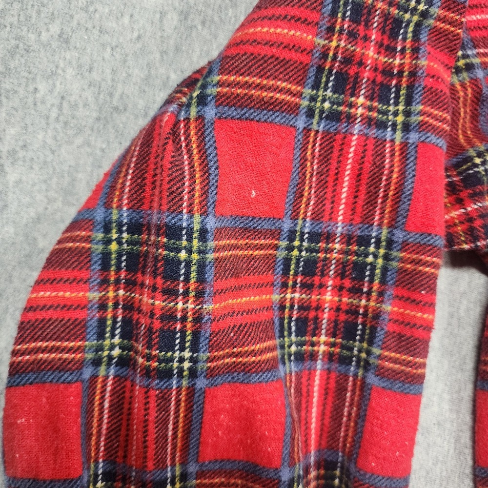 John Blair Flannel Shirt Mens XL Red Plaid Good Vintage Long Sleeve Cotton - Picture 6 of 9